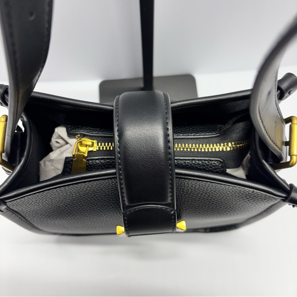 ✨Antik Kraft Black Crossbody Bag Gold Buckle Accent - Picture 7 of 14